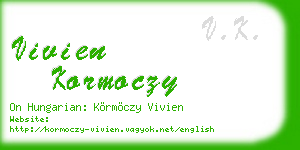 vivien kormoczy business card